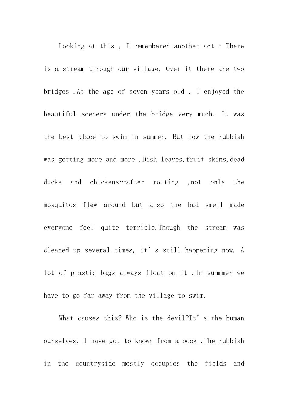 有关保护环境的英语演讲稿_第2页