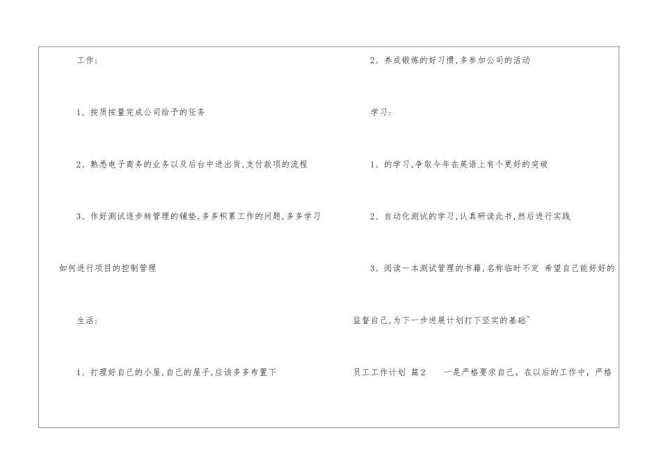有关员工工作计划九篇_第3页