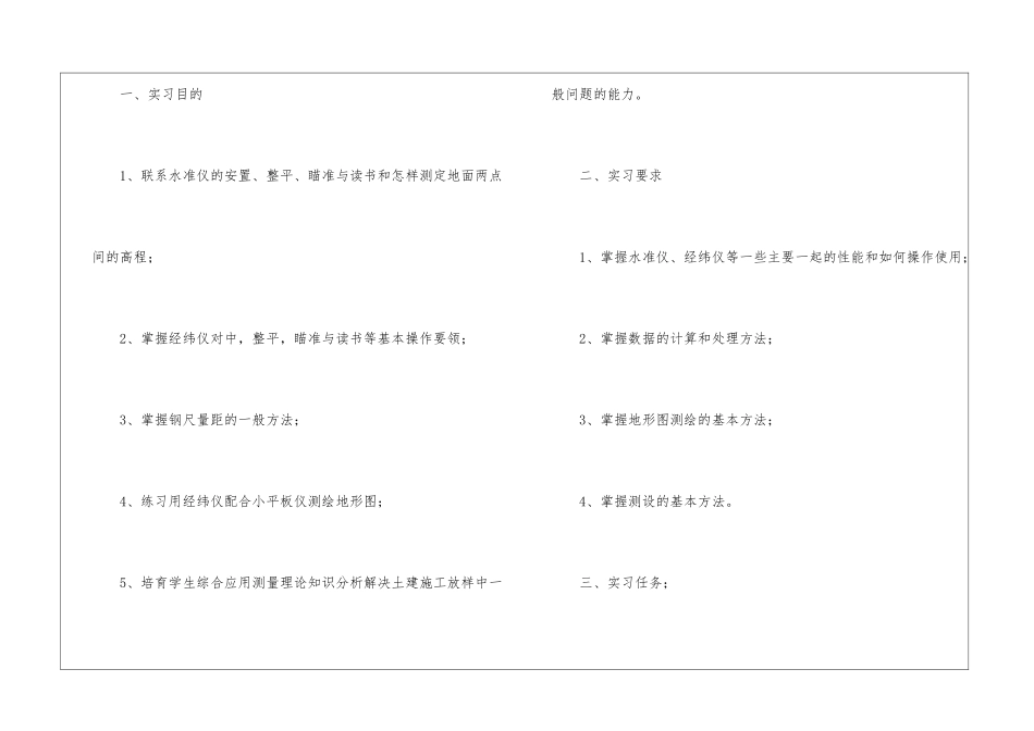 有关工程测量的实习报告模板集合10篇_第2页