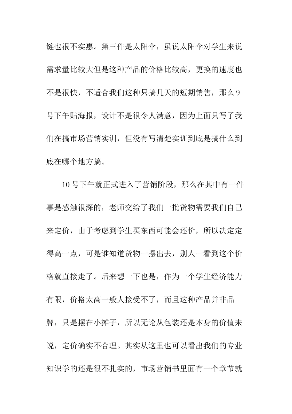 有关市场营销实训报告总结_第2页