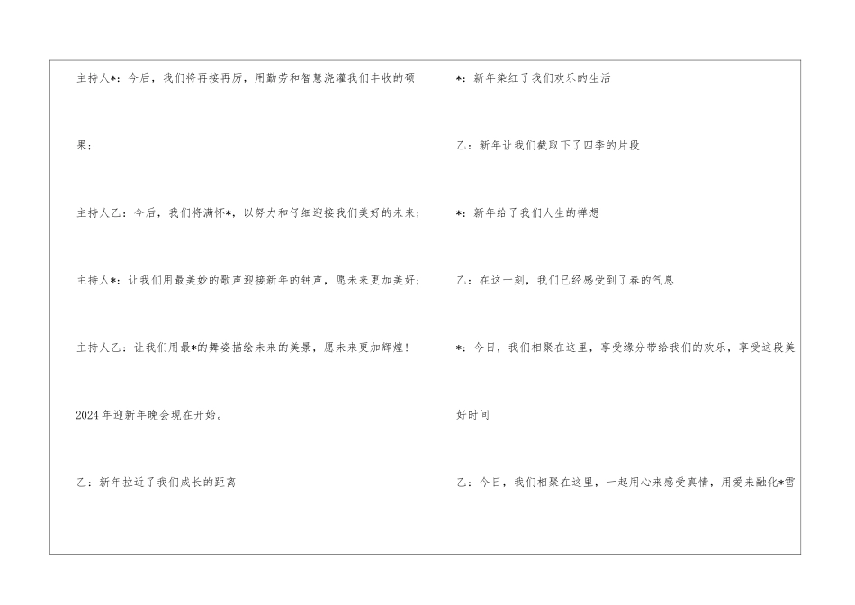 有关晚会开场白_第2页