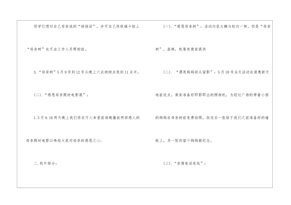 有关母亲节活动方案4篇_第3页