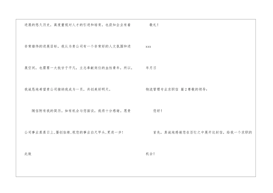 有关物流管理专业求职信4篇_第3页