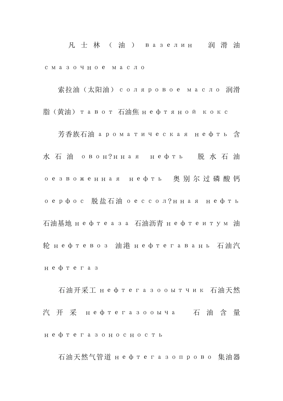 有关石油的俄语专业词汇_第2页