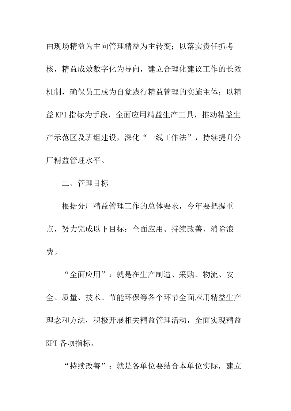 有关精益管理年度工作计划_第2页