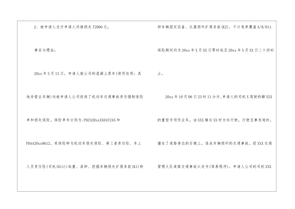 有关索赔申请书8篇_第2页