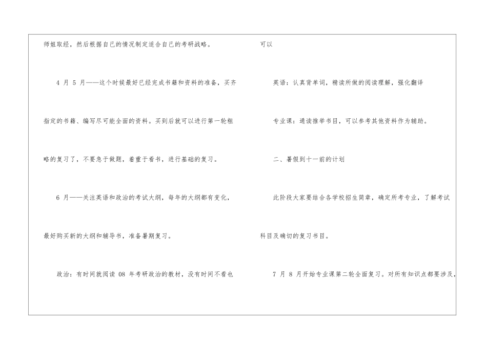 有关考研复习计划模板合集8篇_第2页