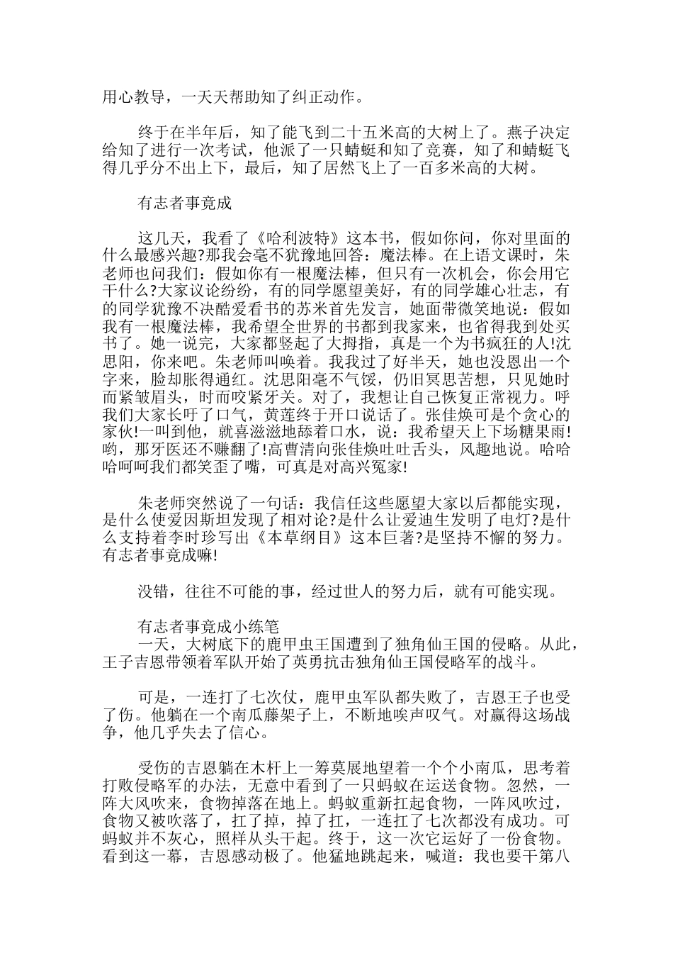 有志者事竟成小练笔_第2页