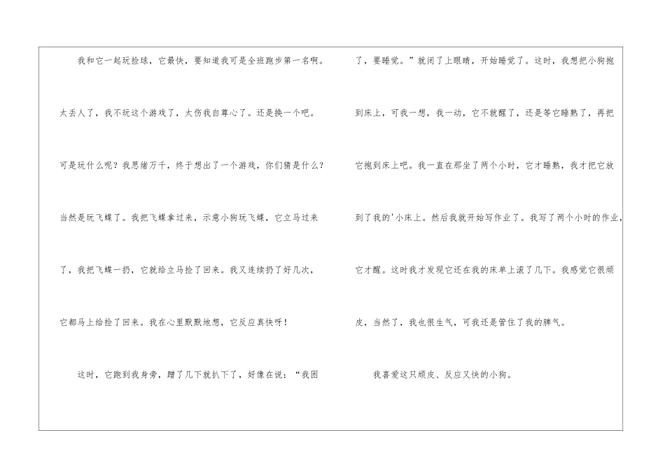 有趣的小狗作文-有趣的小狗作文400字_第3页