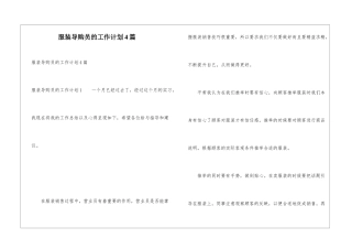 服装导购员的工作计划4篇