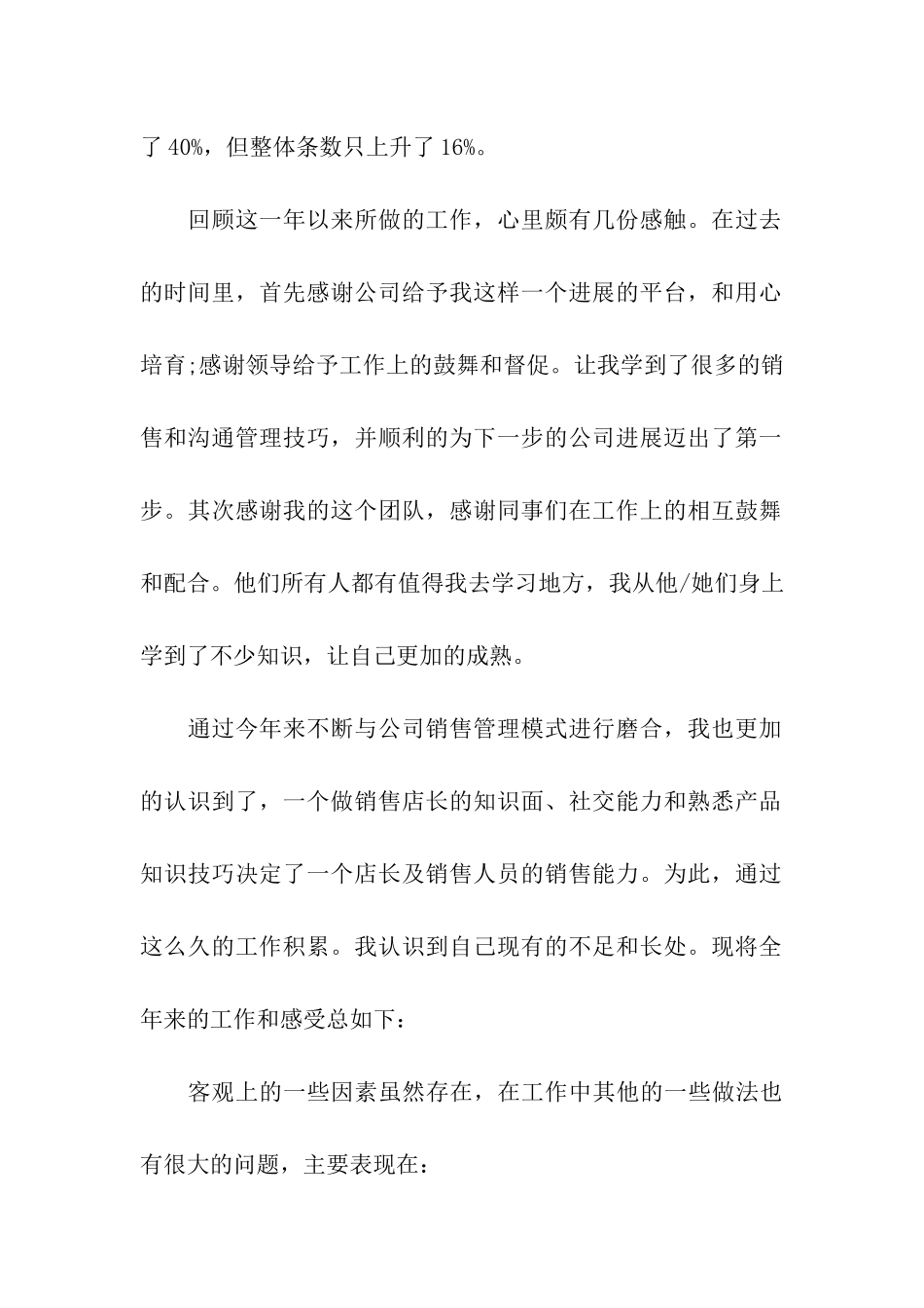 服装店长年终总结_第2页