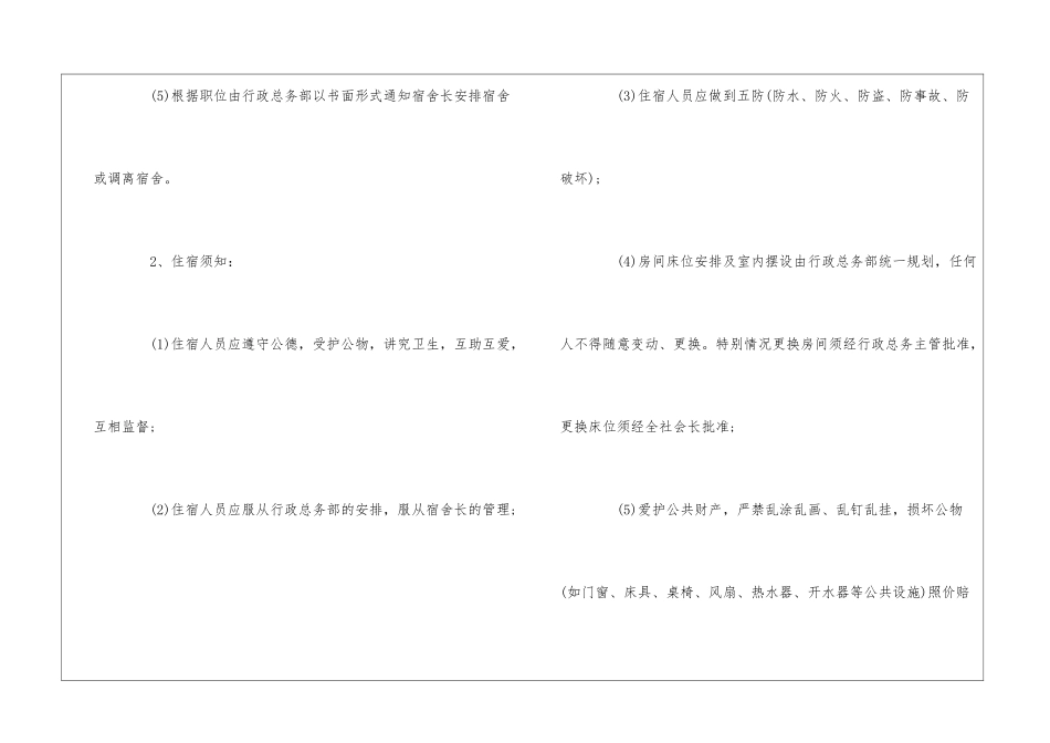 木业有限公司宿舍管理制度--_第2页