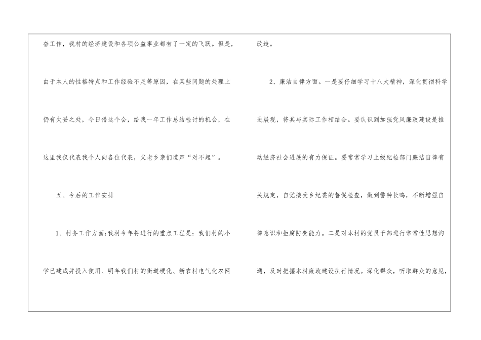 村主任年终述职报告_第3页