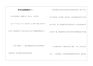 村书记述职报告十一-
