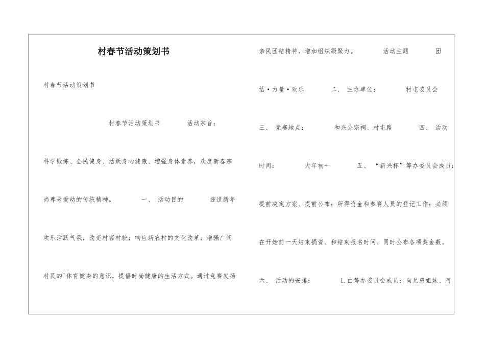 村春节活动策划书_第1页