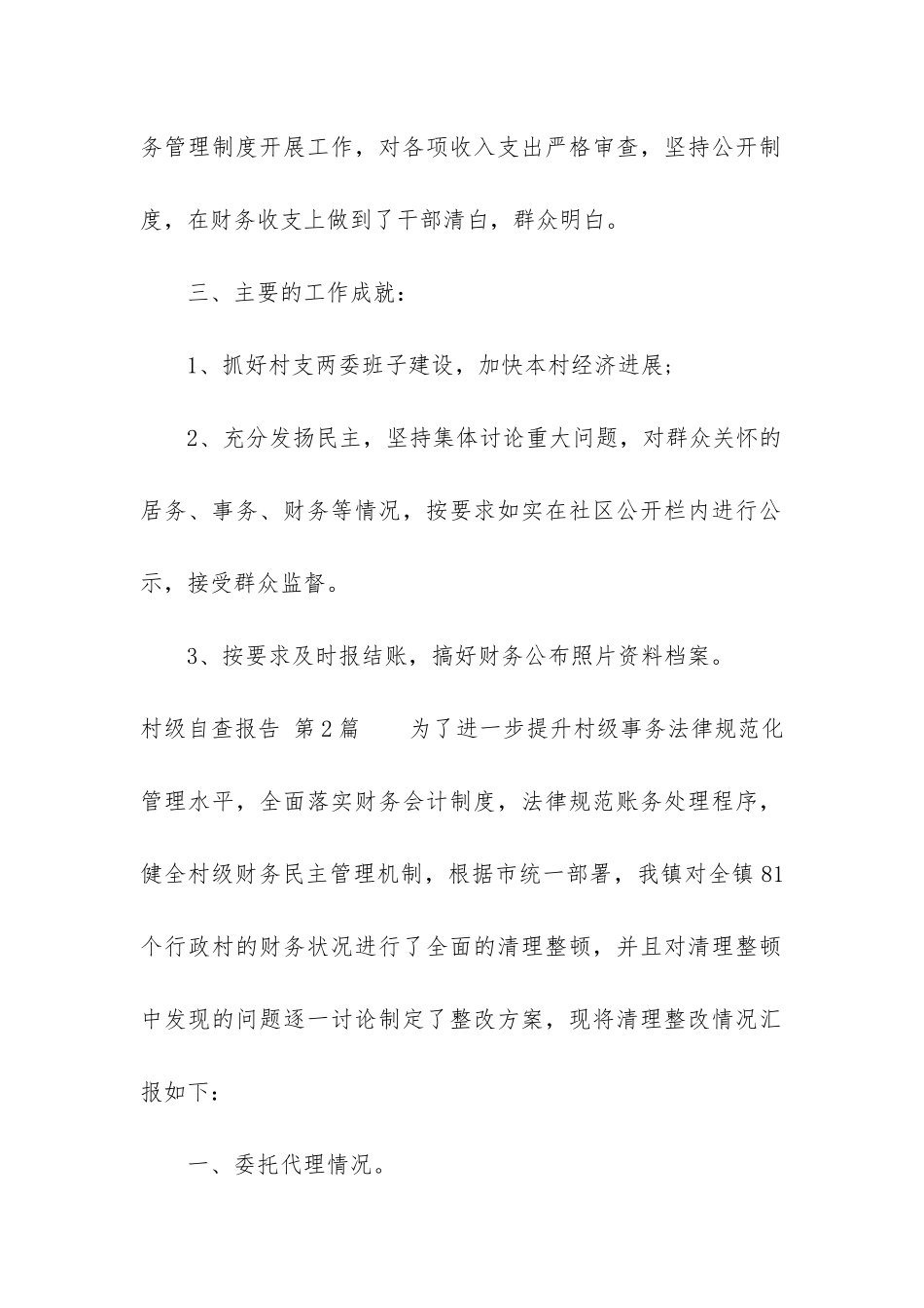 村级自查报告_第2页