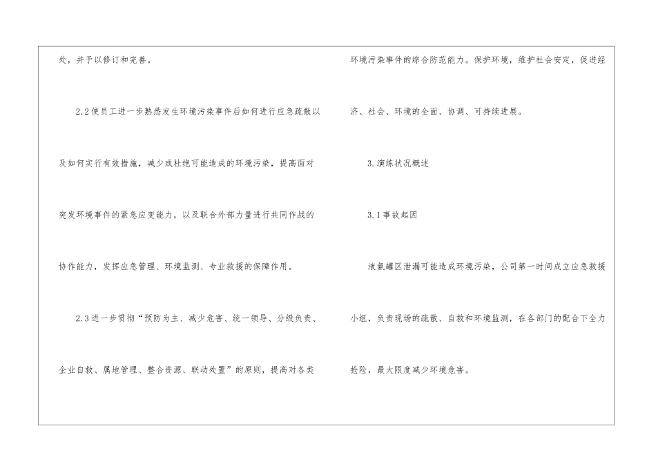 某化工股份有限公司危险化学品事故应急预案演练方案_第2页
