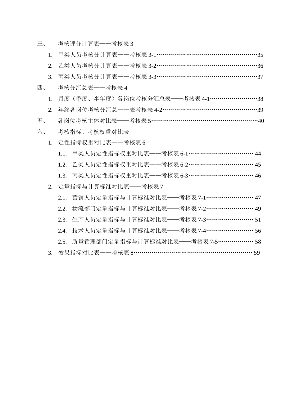 某生产企业绩效考核指标库_第2页