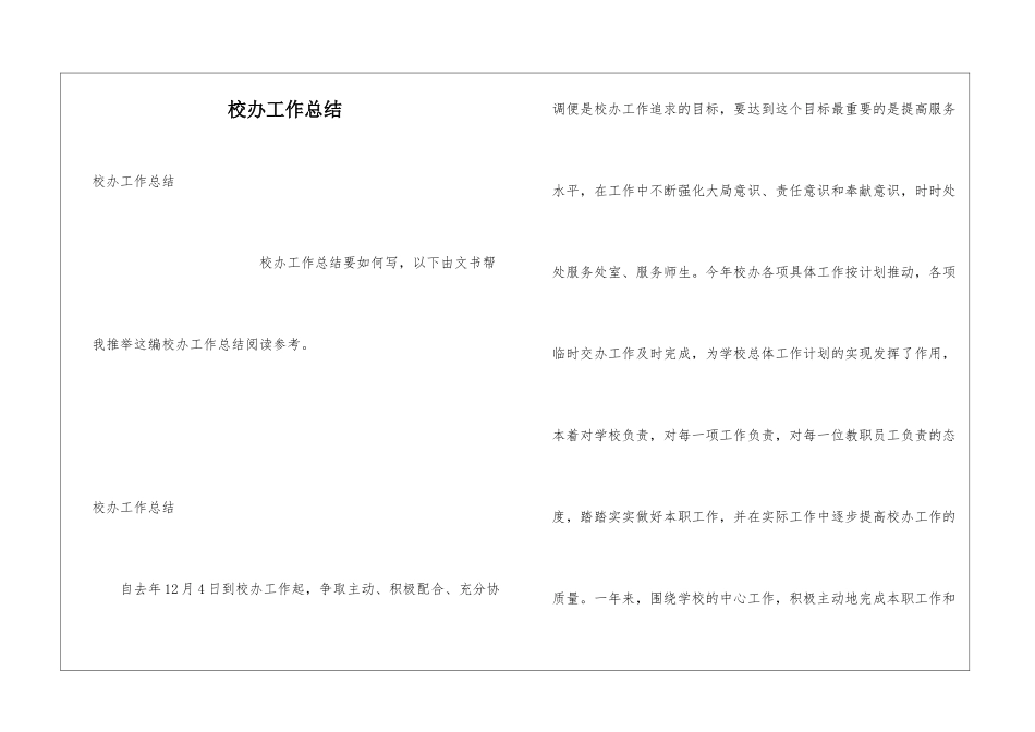 校办工作总结_第1页