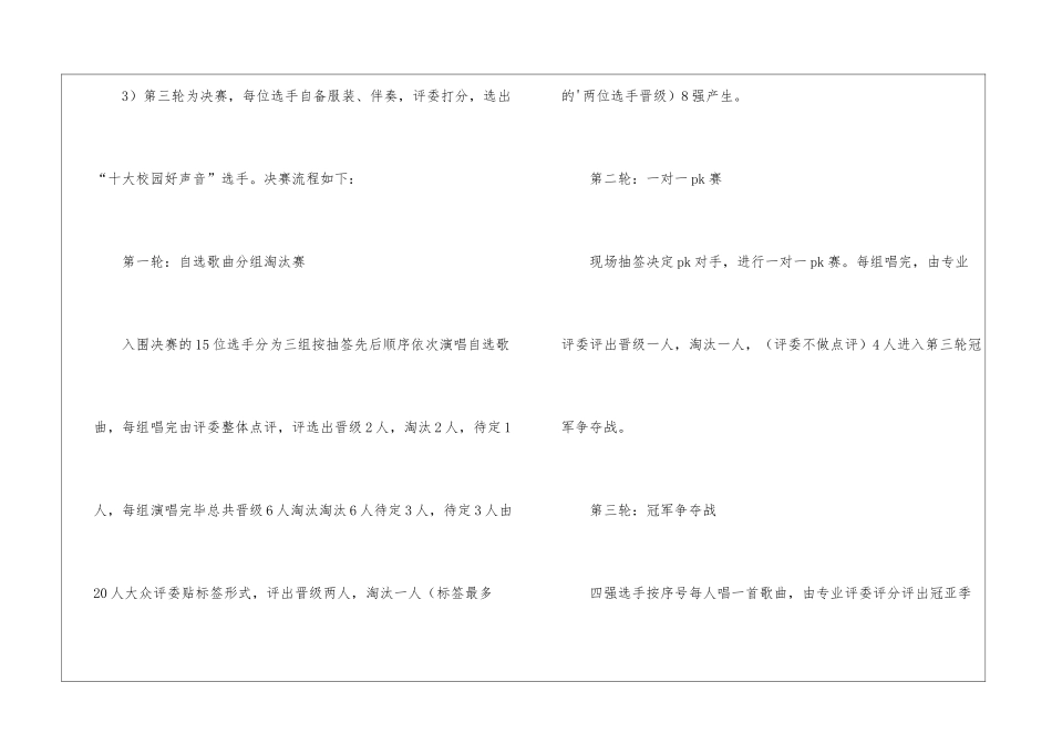 校园好声音活动策划书模板_第3页