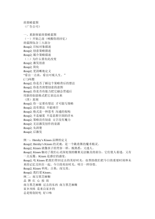 广告公司的策略蓝图完整