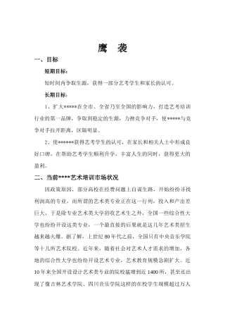 鹰袭艺术专业考试企划案