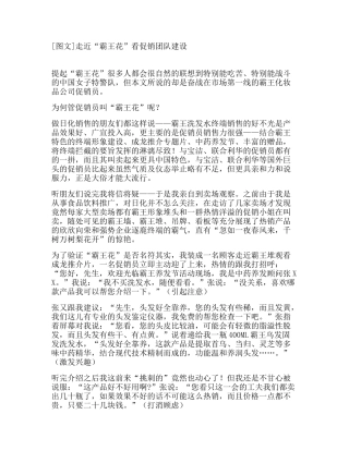 走近霸王花看促销团队建设