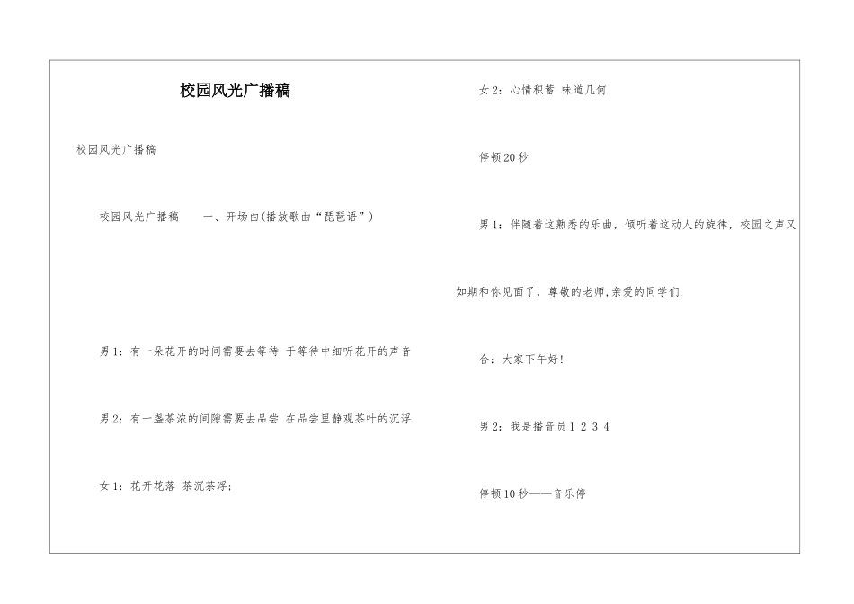 校园风光广播稿_第1页