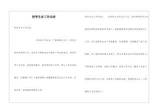 校学生会工作总结