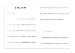 校学生会工作报告