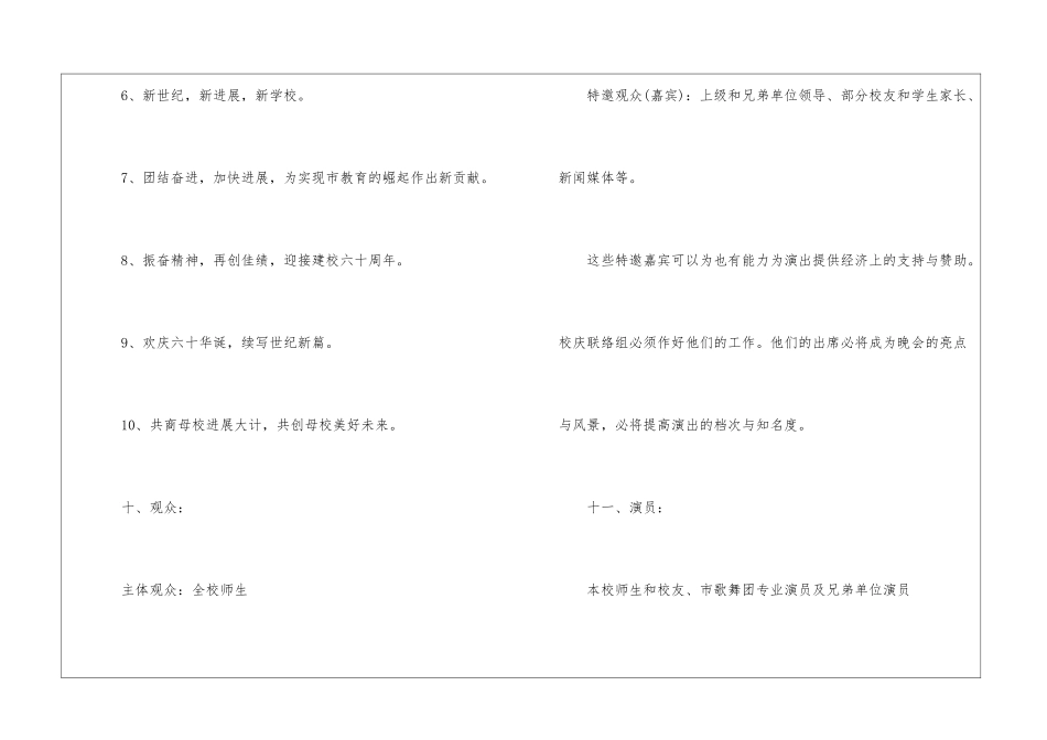 校庆文艺演出策划书_第3页