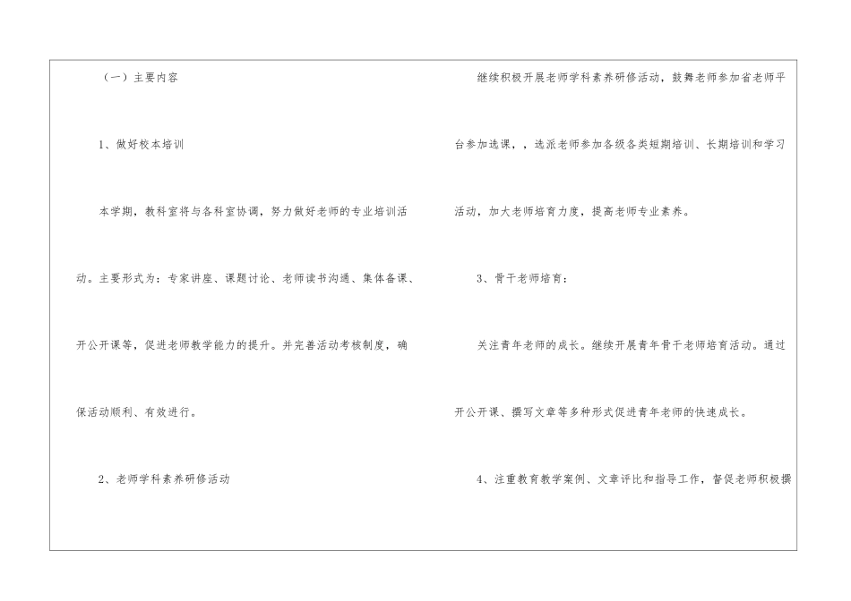 校本培训第一学期工作计划_第2页