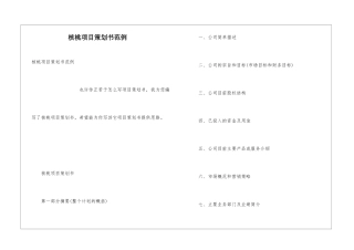 核桃项目策划书范例