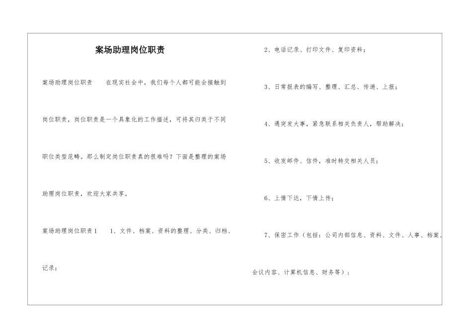 案场助理岗位职责_第1页