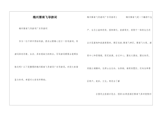 梅州雁南飞导游词