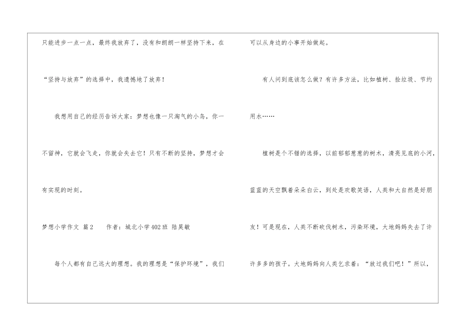 梦想小学作文五篇_第3页