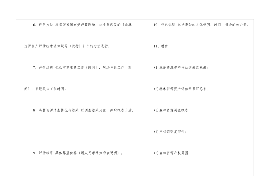 森林资源资产评估报告格式_第2页