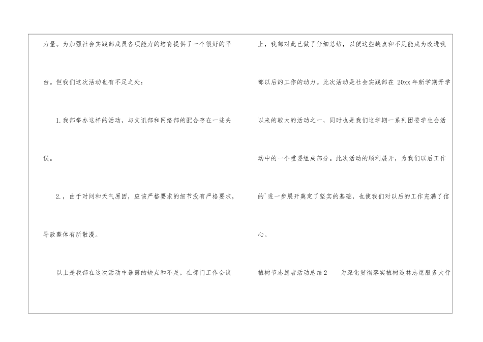 植树节志愿者活动总结_第2页