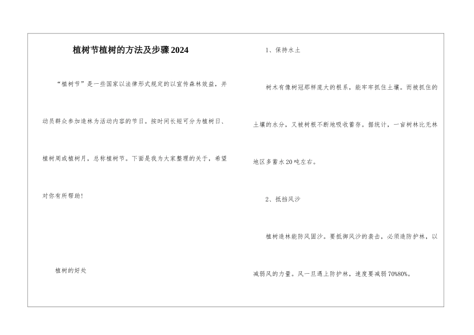植树节植树的方法及步骤2024_第1页