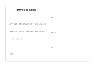 植物学专业考研院校排名
