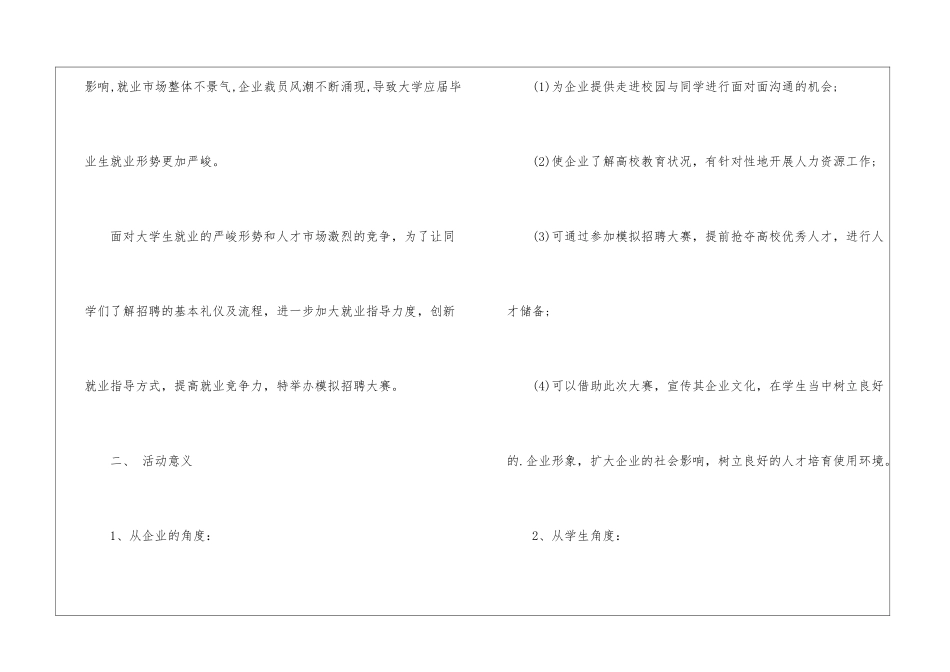 模拟招聘大赛策划书_第2页