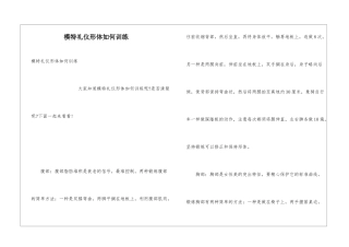 模特礼仪形体如何训练