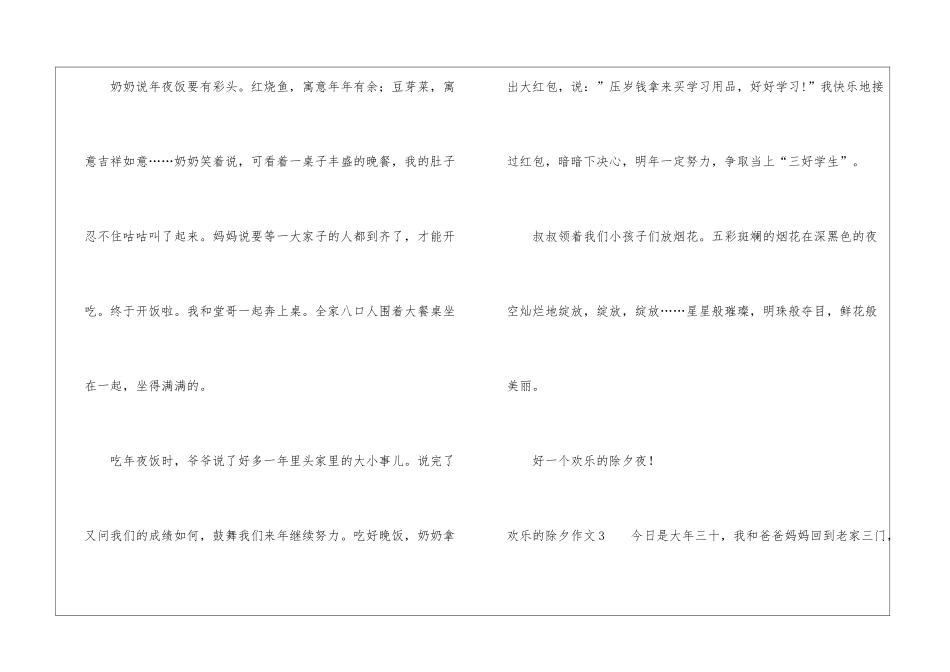 欢乐的除夕作文_第3页