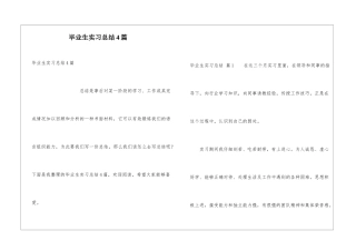 毕业生实习总结4篇