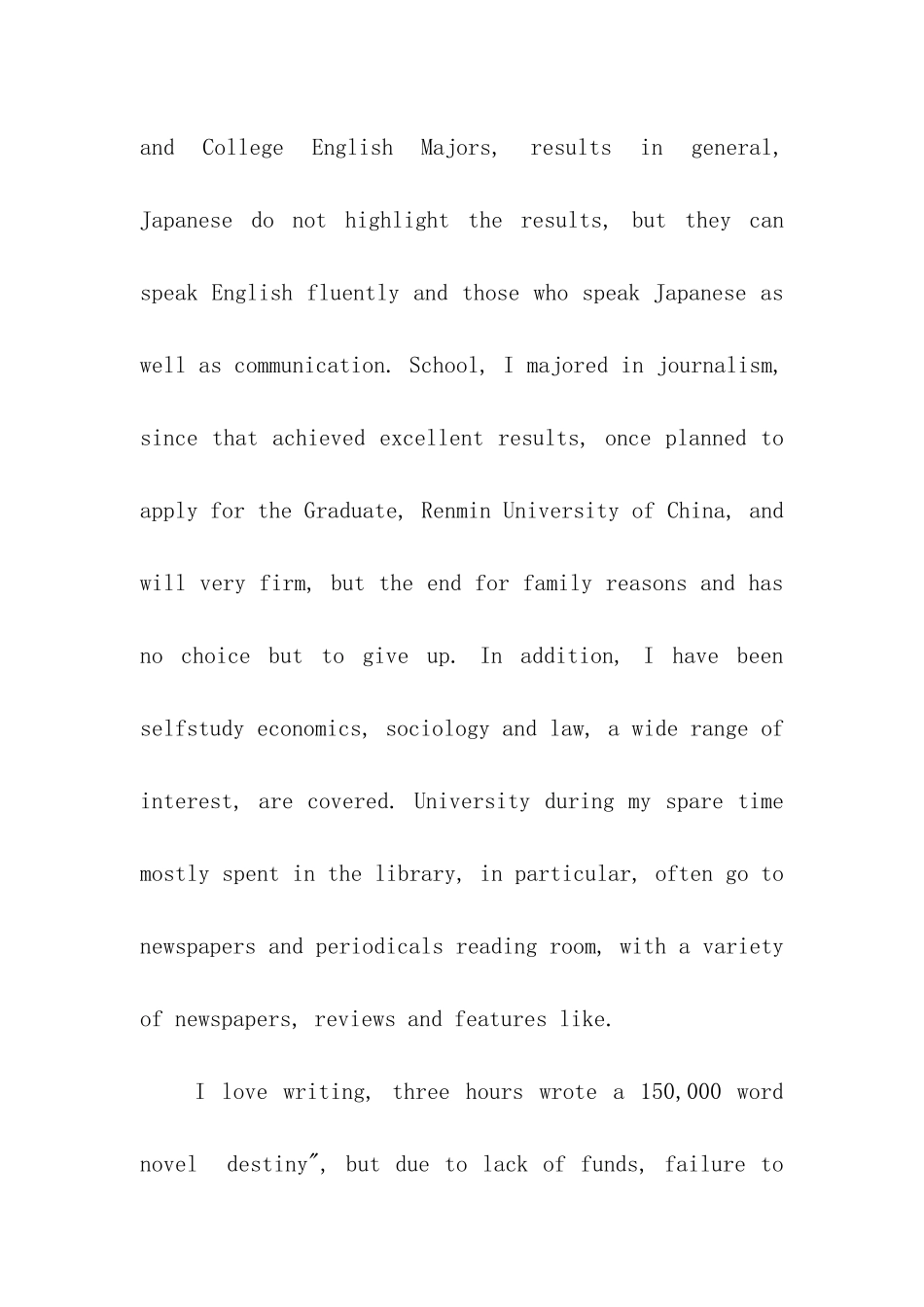 毕业生英文求职信集合七篇_第2页