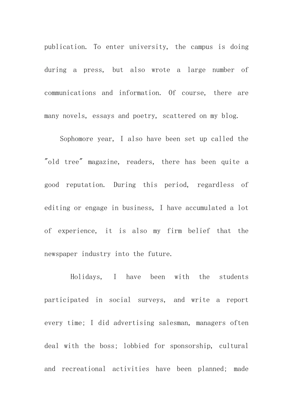 毕业生英文求职信集合七篇_第3页