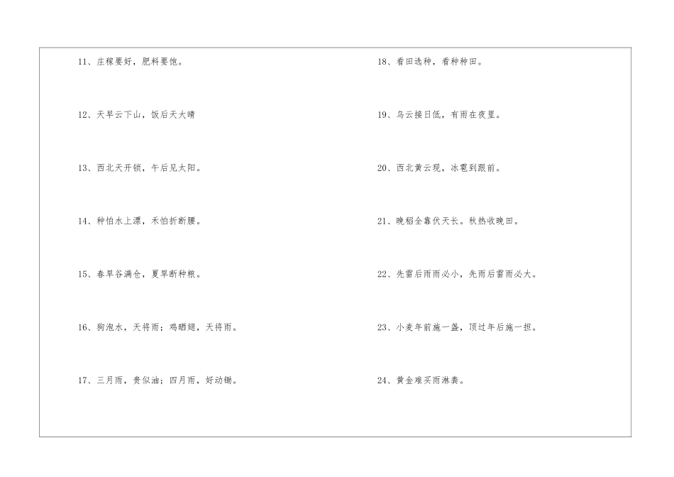 气象谚语意思大全-语文课外知识-语文知识_第2页