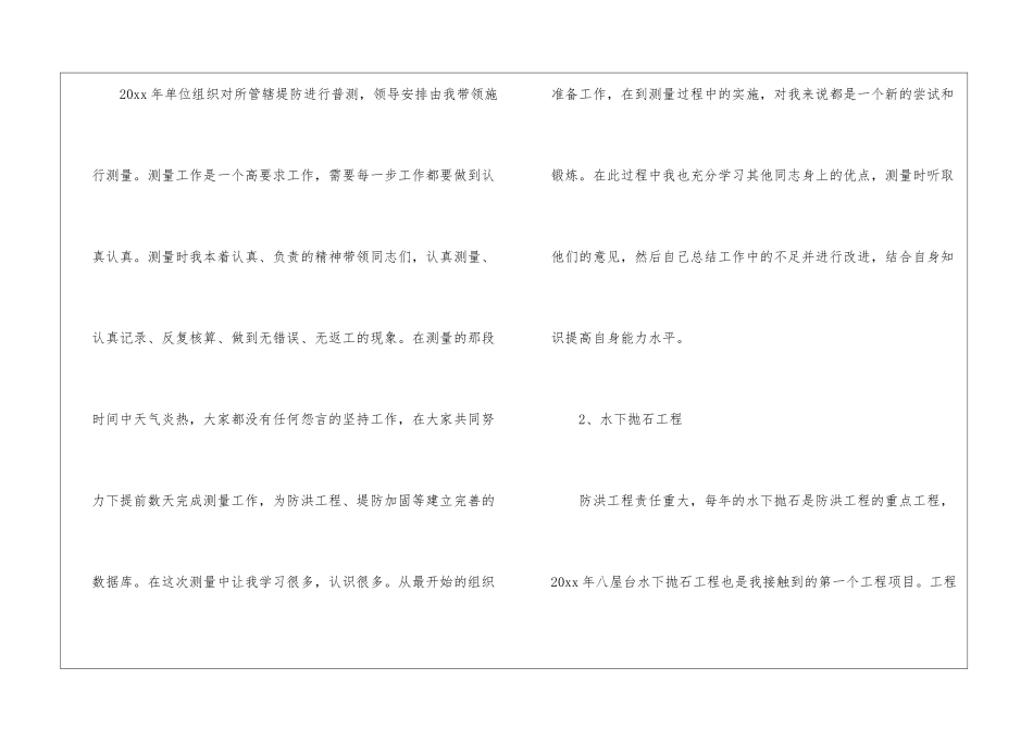 水利工程技术人员技术工作总结_第2页