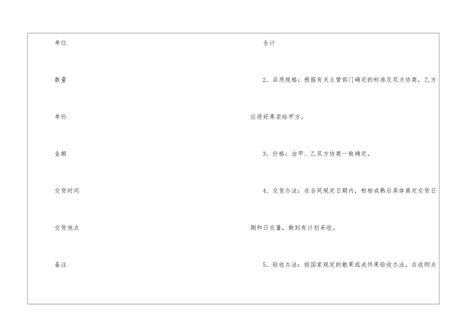 水果购买合同范本_第2页