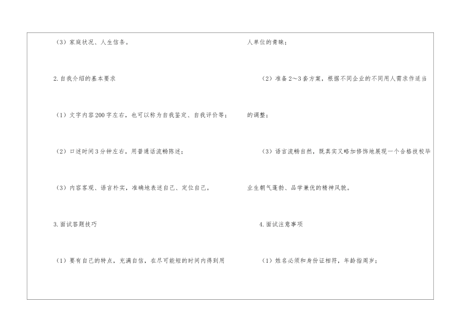 求职面试中自我介绍和答题技巧_第2页